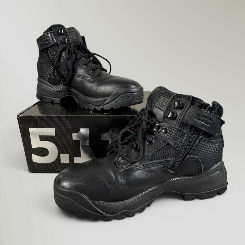 511 Tactical Women's Atac 6" Side Zip Black Work Boot w/ Box Size 9R 12025